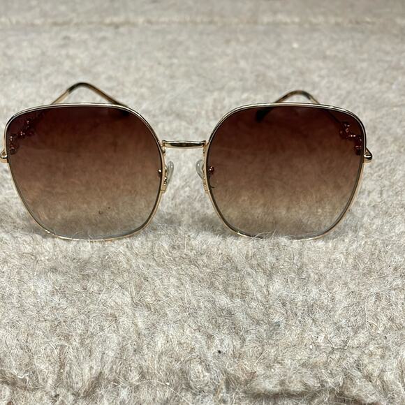Gucci Horsebit Gold Square Oversized Sunglasses New - Picture 2 of 8